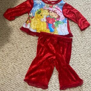 Vintage strawberry shortcake, baby pajamas, 12 months
